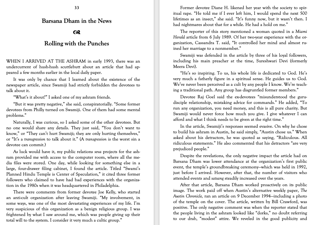 Book Excerpt 2 of "Sex, Lies, and Two Hindu Gurus" — Exposing Jagadguru Shri Kripalu Maharaj and Swami Prakashanand Saraswati
