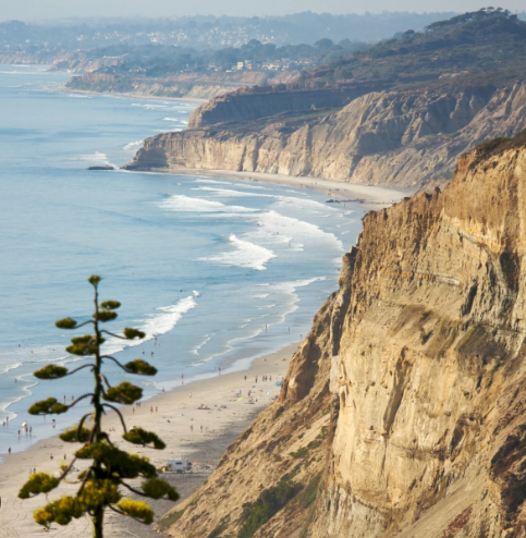 California cliff similar to one where a devotee died.